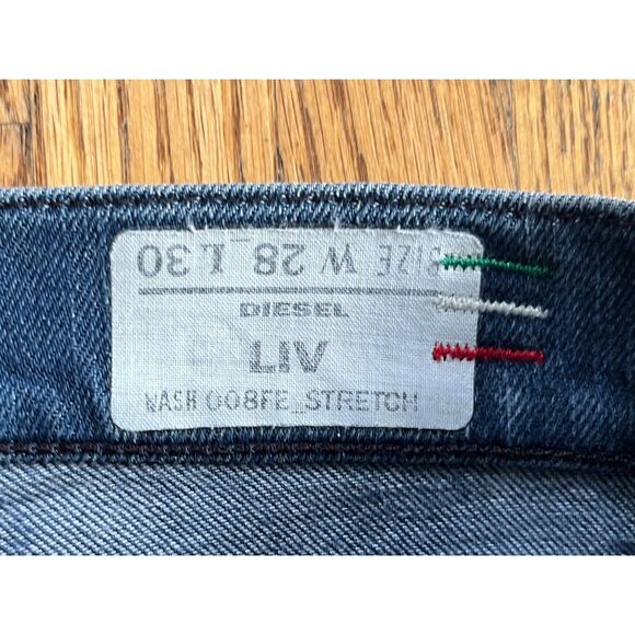 DIESEL LIV Blue Denim Jeans Pants Women's Size 28 - Picture 3 of 10
